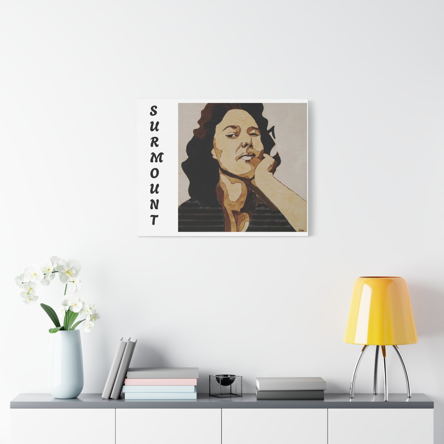 "Surmount", Dorothy Danbridge inspired Contemporary Art Canvas Print - Modern Serene Portrait Decoration