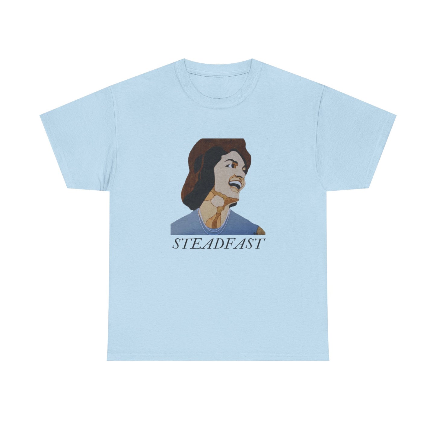 Inspirational Unisex Heavy Cotton Tee, STEADFAST Graphic T-Shirt, Motivation Shirt, Gift for Her, Everyday Wear, Casual Fashion