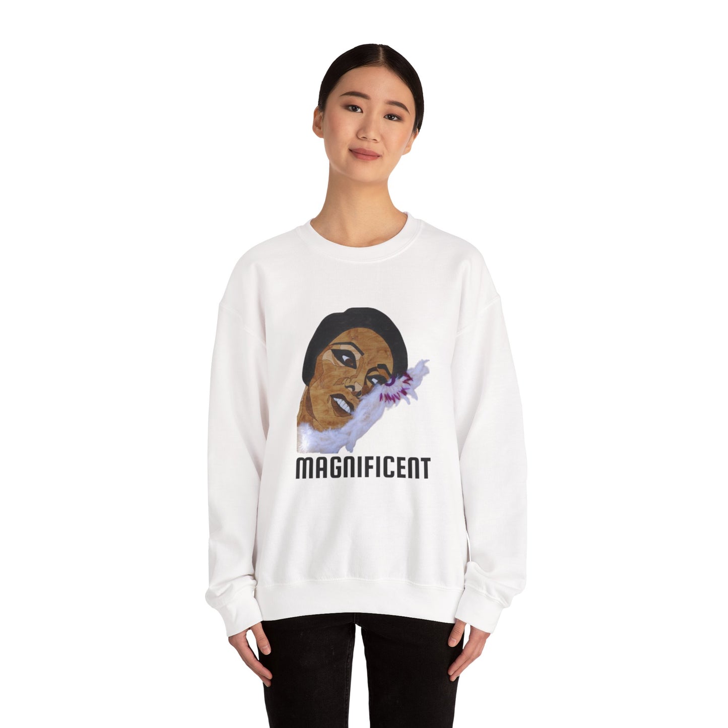 Magnificent Art Crewneck Sweatshirt, Cozy Unisex Sweatshirt, Inspirational Gift Sweatshirt, Unique Vintage Style, Everyday Casual Wear