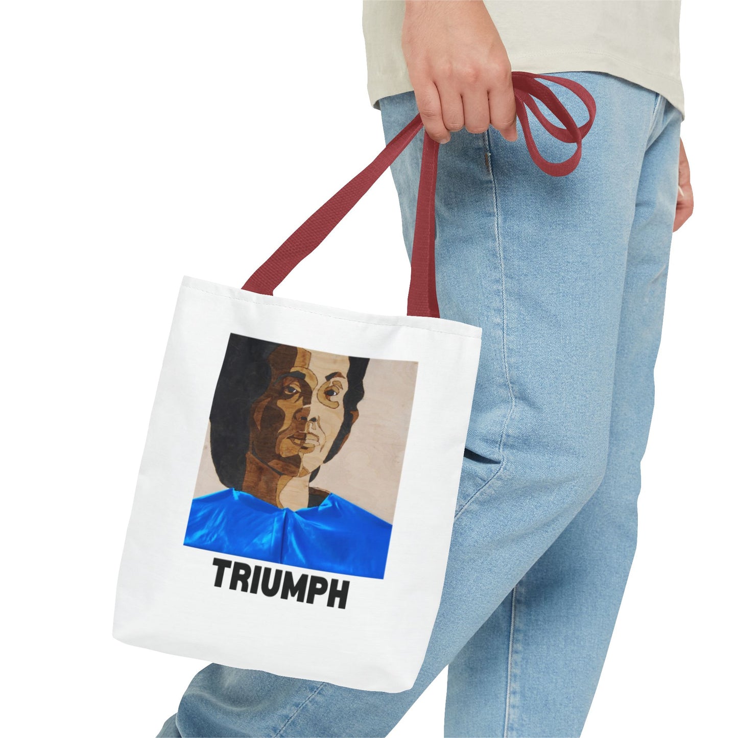 Triumph Tote Bag for Inspiration And Empowerment, Motivational Gift for Students, Eco-Friendly Shopping Bag, Artistic Statement