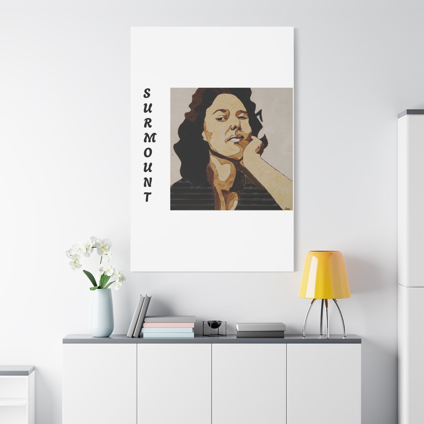"Surmount", Dorothy Danbridge inspired Contemporary Art Canvas Print - Modern Serene Portrait Decoration