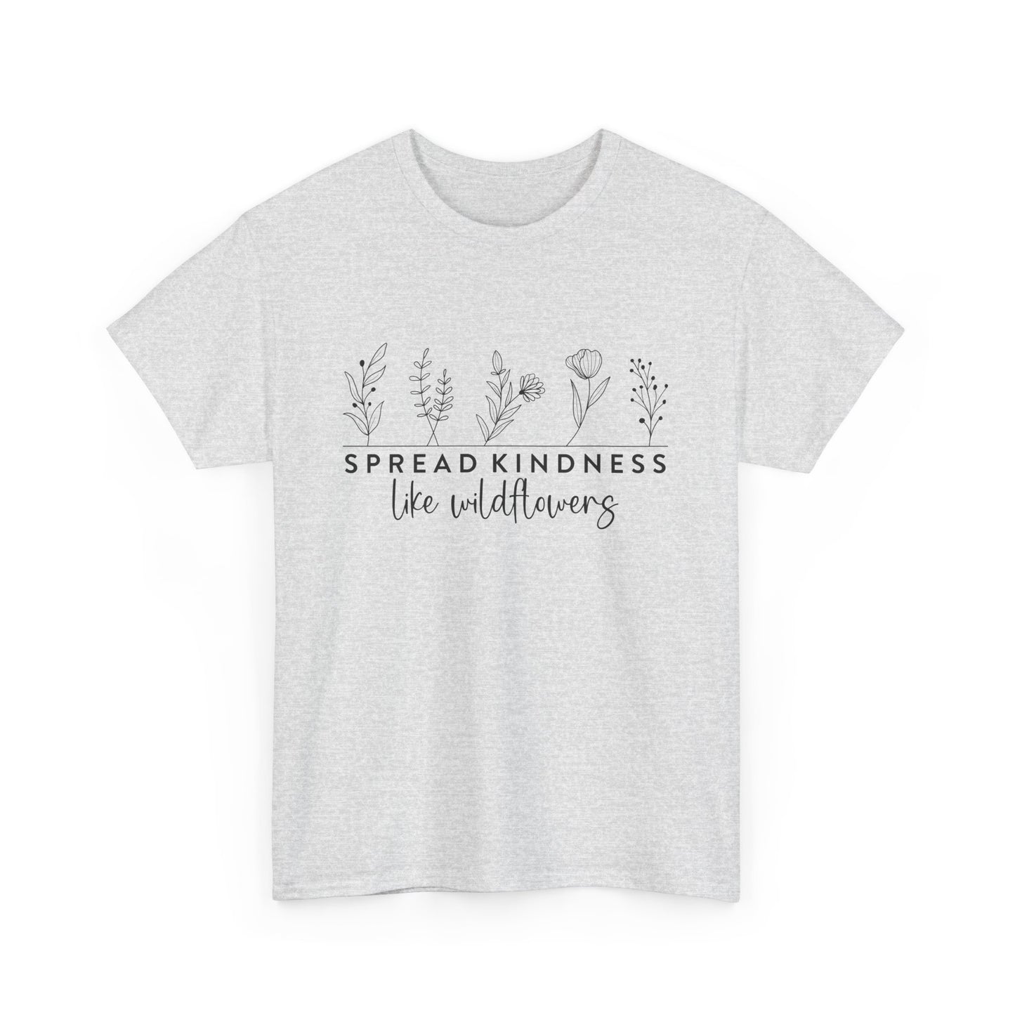 Spread Kindness Unisex Heavy Cotton Tee - Floral Design