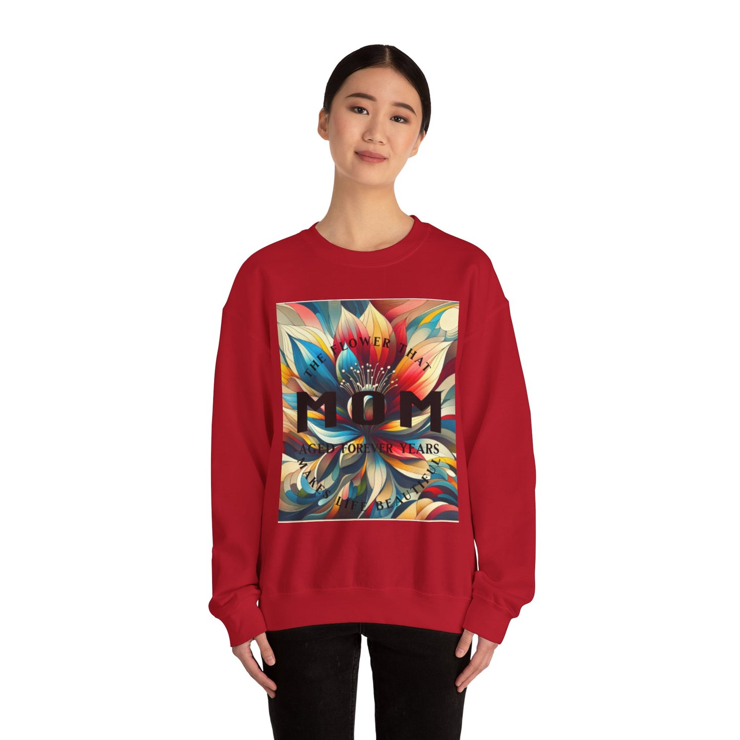 "The Flower" Mom Crewneck Sweatshirt - Perfect Gift for Mother's Day