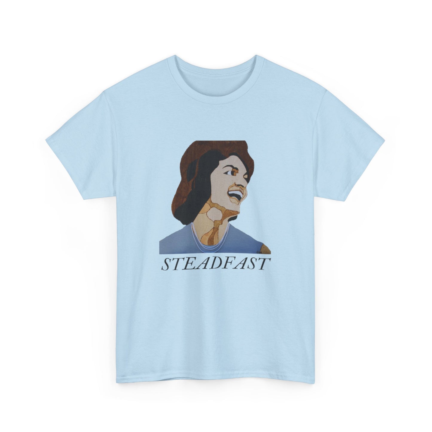 Inspirational Unisex Heavy Cotton Tee, STEADFAST Graphic T-Shirt, Motivation Shirt, Gift for Her, Everyday Wear, Casual Fashion