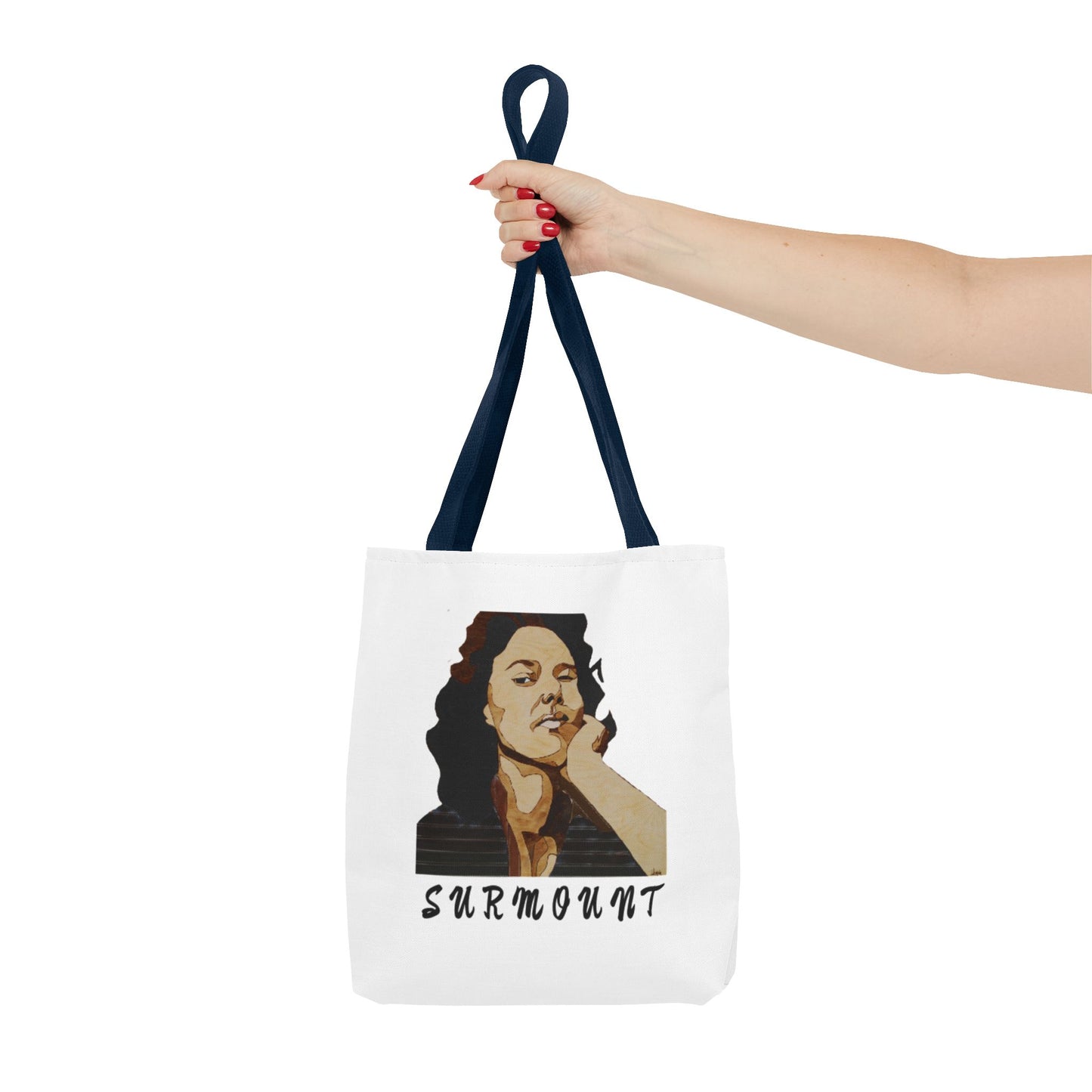 Inspiring Tote Bag: 'SURMOUNT' Motivational Quote, Perfect for Books, Gym, Beach, Eco-Friendly Shopping, Gift Idea