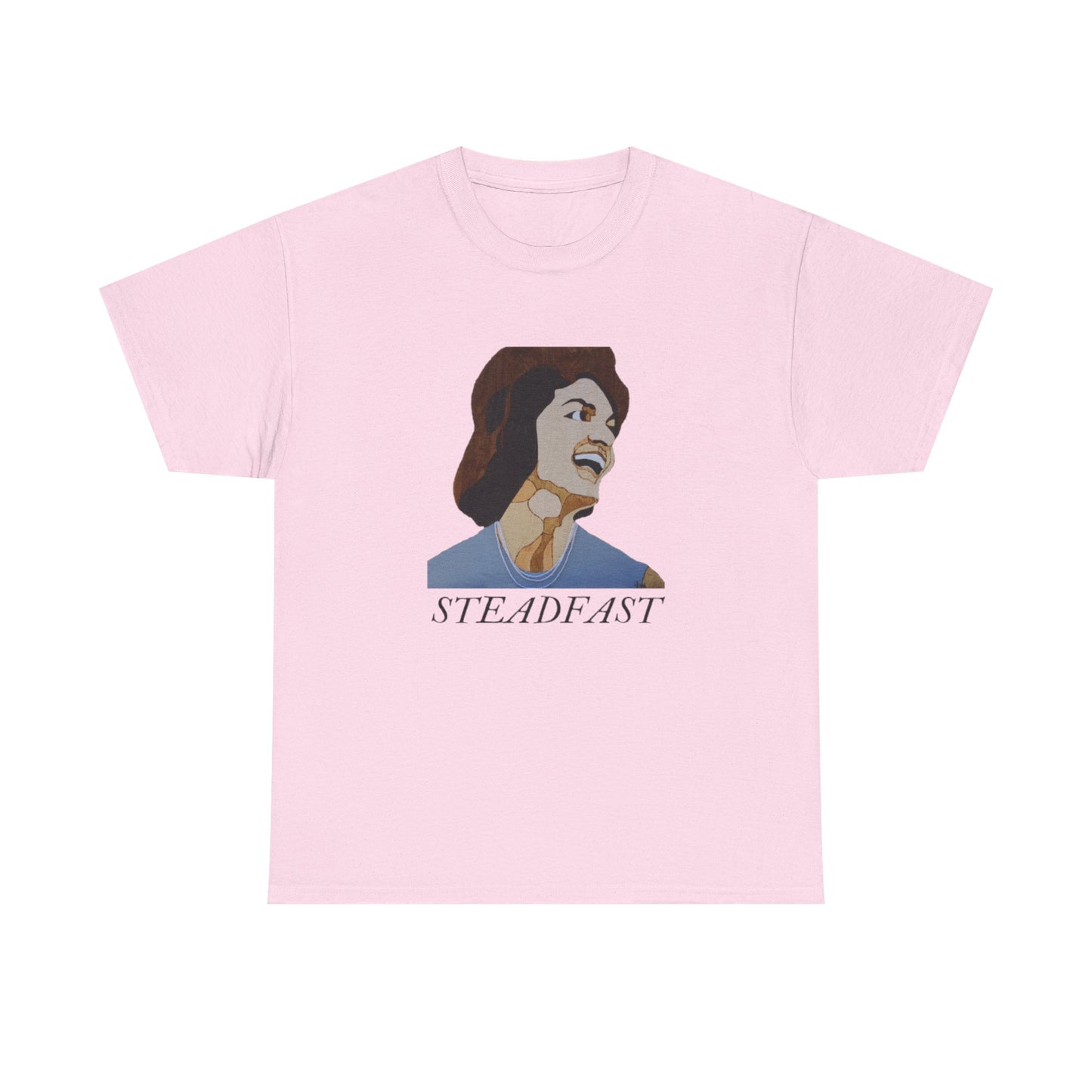 Inspirational Unisex Heavy Cotton Tee, STEADFAST Graphic T-Shirt, Motivation Shirt, Gift for Her, Everyday Wear, Casual Fashion