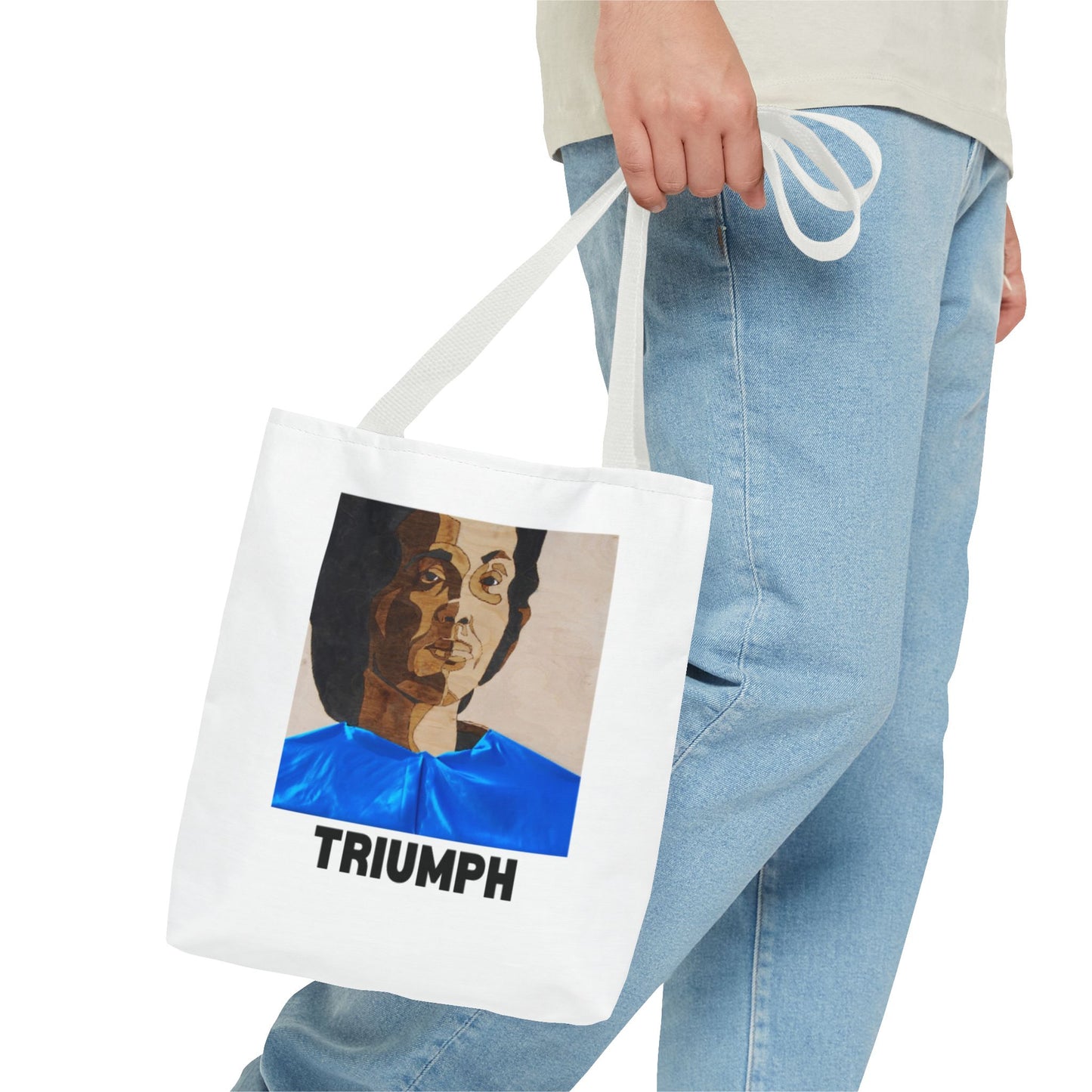 Triumph Tote Bag for Inspiration And Empowerment, Motivational Gift for Students, Eco-Friendly Shopping Bag, Artistic Statement
