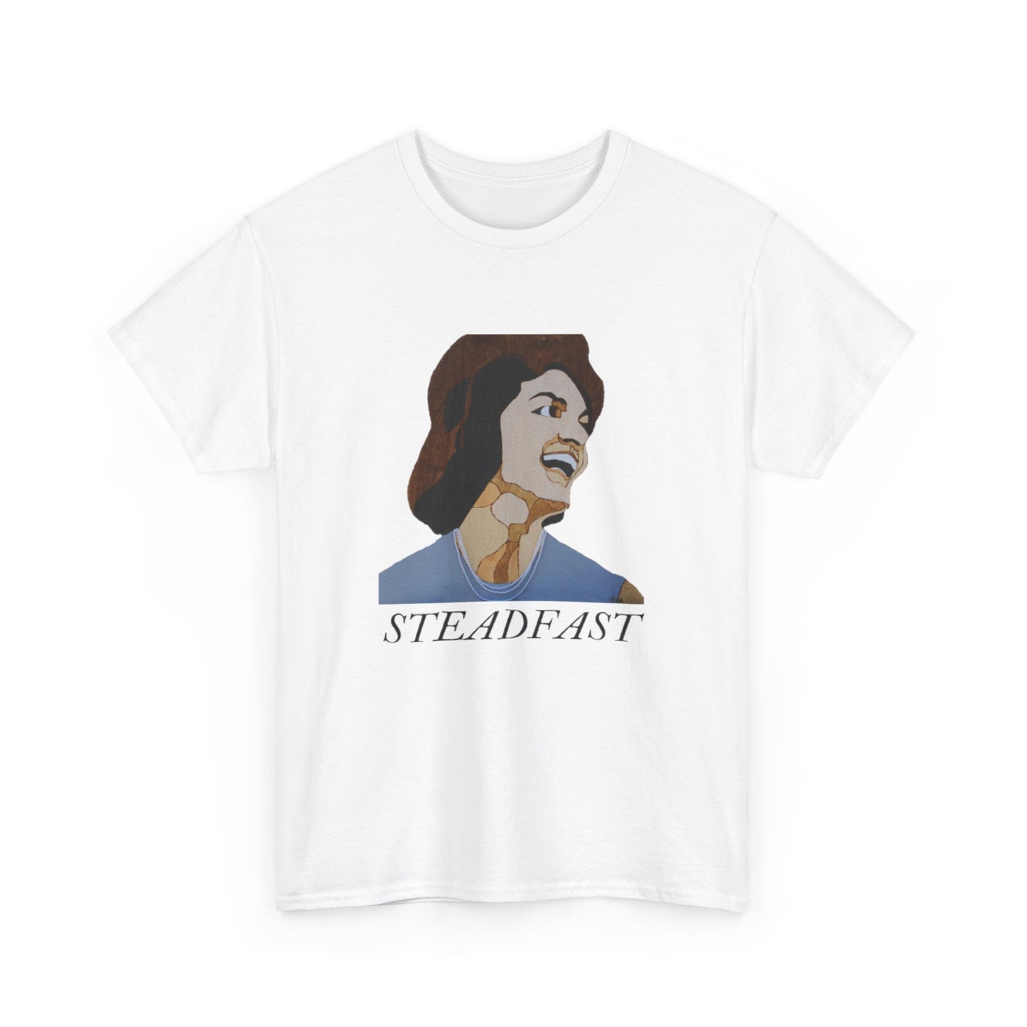 Inspirational Unisex Heavy Cotton Tee, STEADFAST Graphic T-Shirt, Motivation Shirt, Gift for Her, Everyday Wear, Casual Fashion