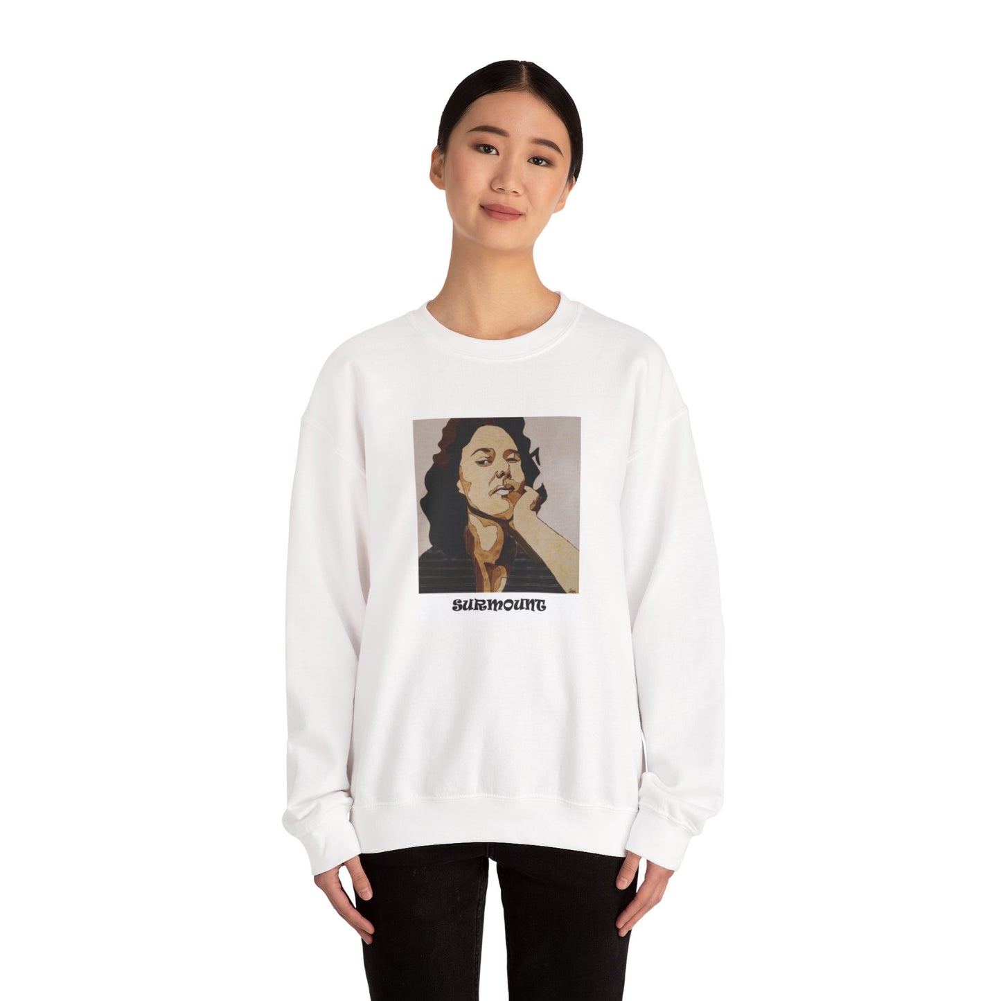 Artistic Unisex Heavy Blend™ Crewneck Sweatshirt, Casual Wear, Gift for Her, Fashion Statement, Cozy Streetwear, Art Lover Apparel