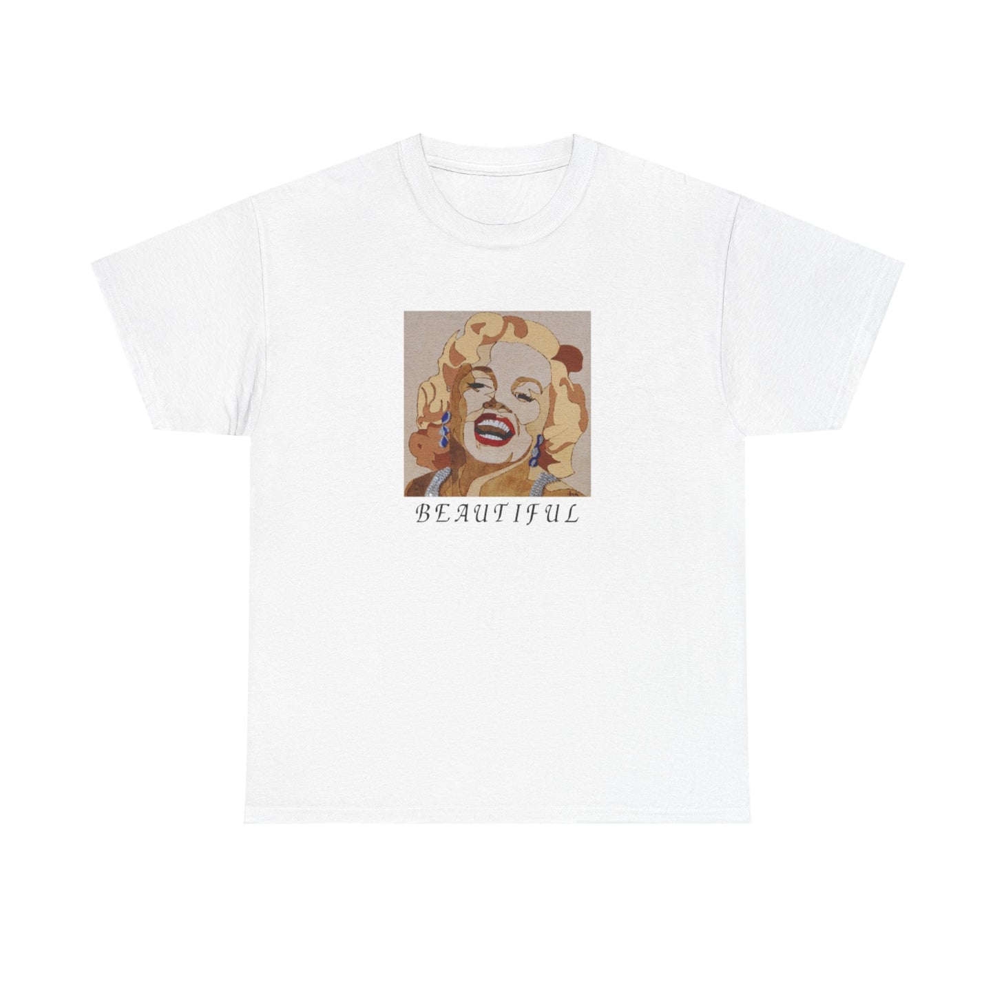 Marilyn Monroe Beautiful Tee, Vintage Inspired Art Shirt, Pop Culture Fashion, Unisex Gift for Movie Lovers, Retro Style Tee