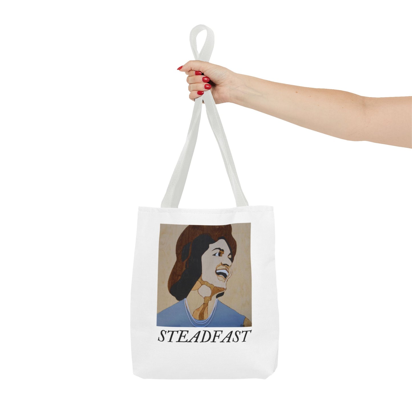 Inspirational Tote Bag - "Steadfast" Design, Motivational Gift for Women, Everyday Carry, Eco-Friendly Shopping, Gym Bag