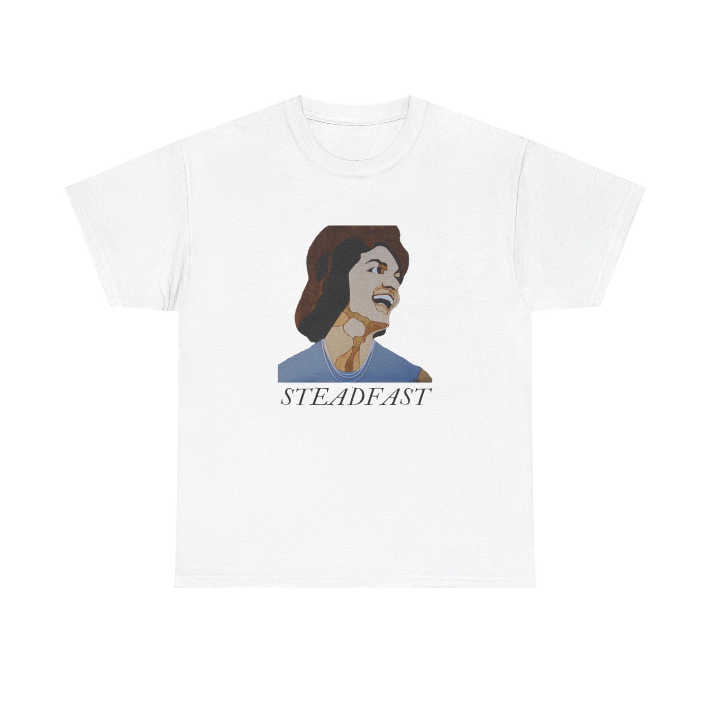 Inspirational Unisex Heavy Cotton Tee, STEADFAST Graphic T-Shirt, Motivation Shirt, Gift for Her, Everyday Wear, Casual Fashion