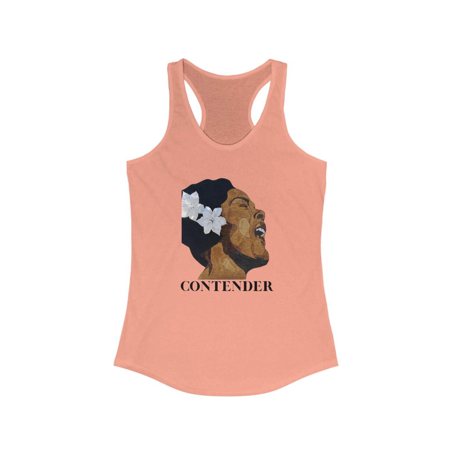 Empowering Women's Racerback Tank - "Contender" - Perfect for Workouts, Yoga, Fitness, Summer Days, Inspirational Gift