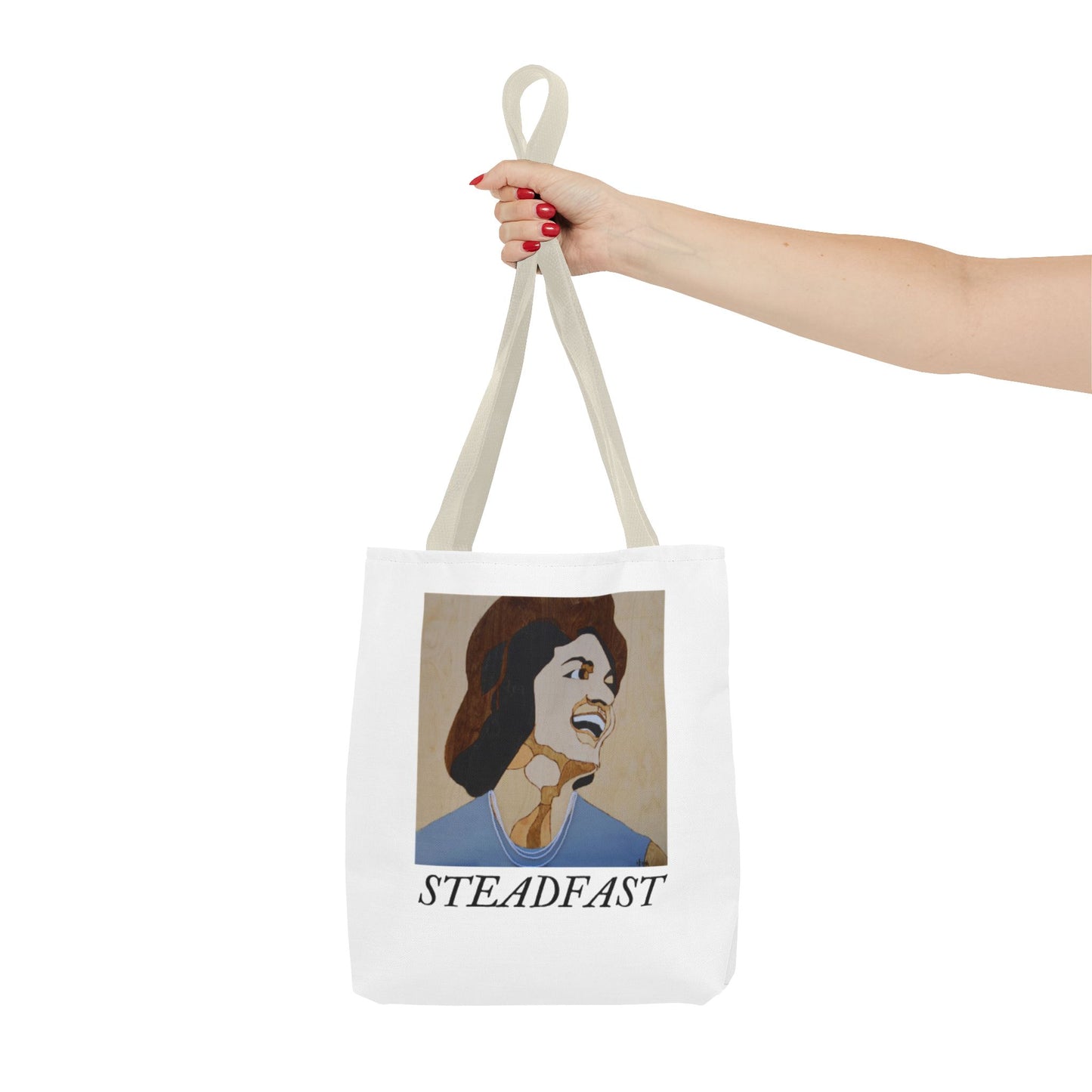 Inspirational Tote Bag - "Steadfast" Design, Motivational Gift for Women, Everyday Carry, Eco-Friendly Shopping, Gym Bag