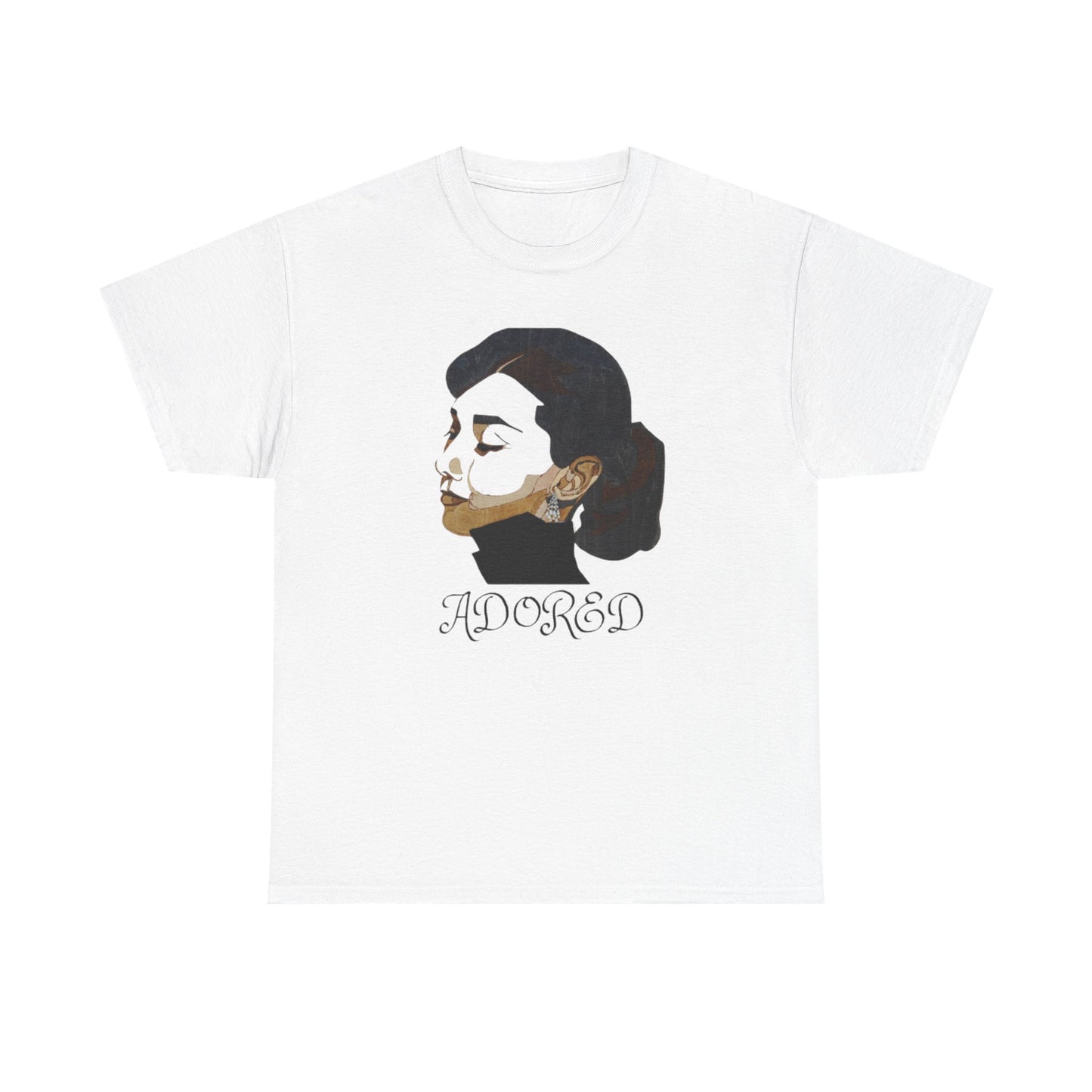 Adored Unisex Heavy Cotton Tee - Stylish Vintage Graphic Tee, Perfect Gift for Her, Casual Outing, Birthday, Art Lover