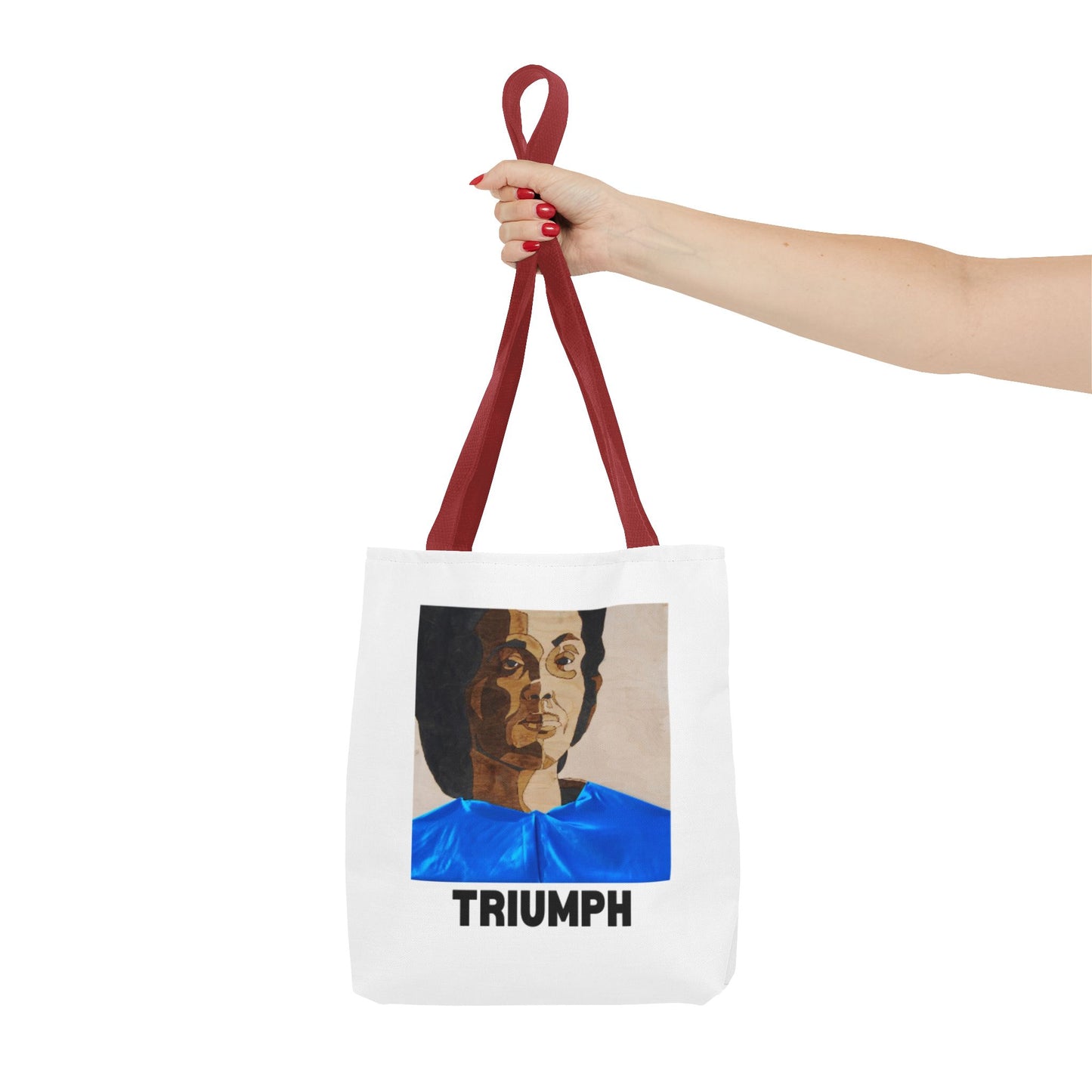 Triumph Tote Bag for Inspiration And Empowerment, Motivational Gift for Students, Eco-Friendly Shopping Bag, Artistic Statement