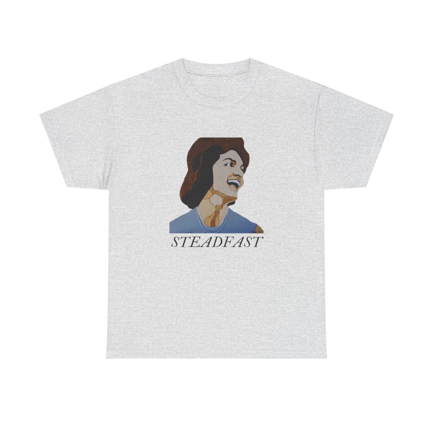 Inspirational Unisex Heavy Cotton Tee, STEADFAST Graphic T-Shirt, Motivation Shirt, Gift for Her, Everyday Wear, Casual Fashion