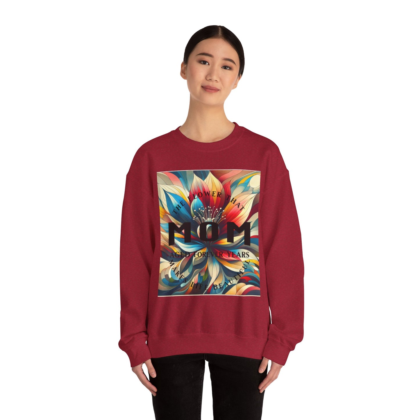 "The Flower" Mom Crewneck Sweatshirt - Perfect Gift for Mother's Day