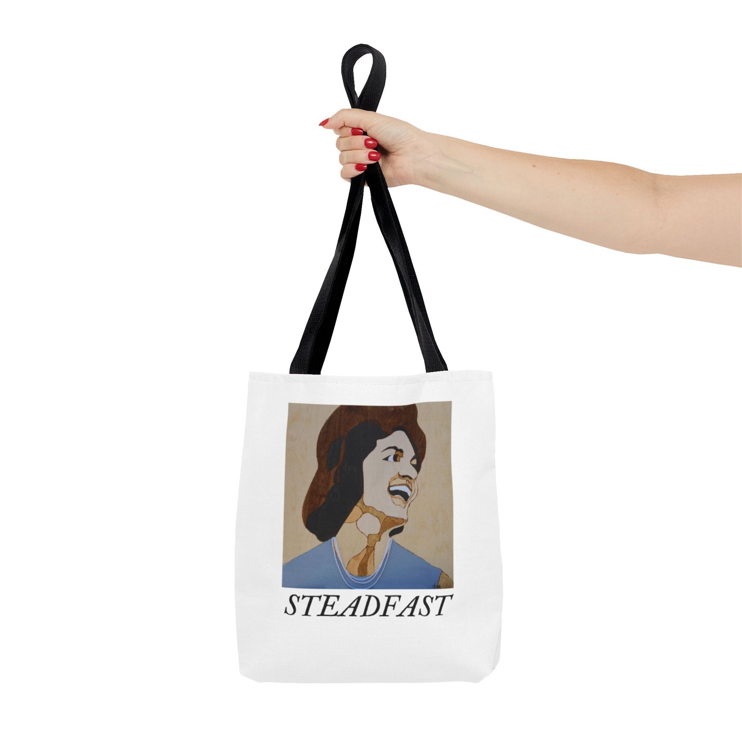 Inspirational Tote Bag - "Steadfast" Design, Motivational Gift for Women, Everyday Carry, Eco-Friendly Shopping, Gym Bag