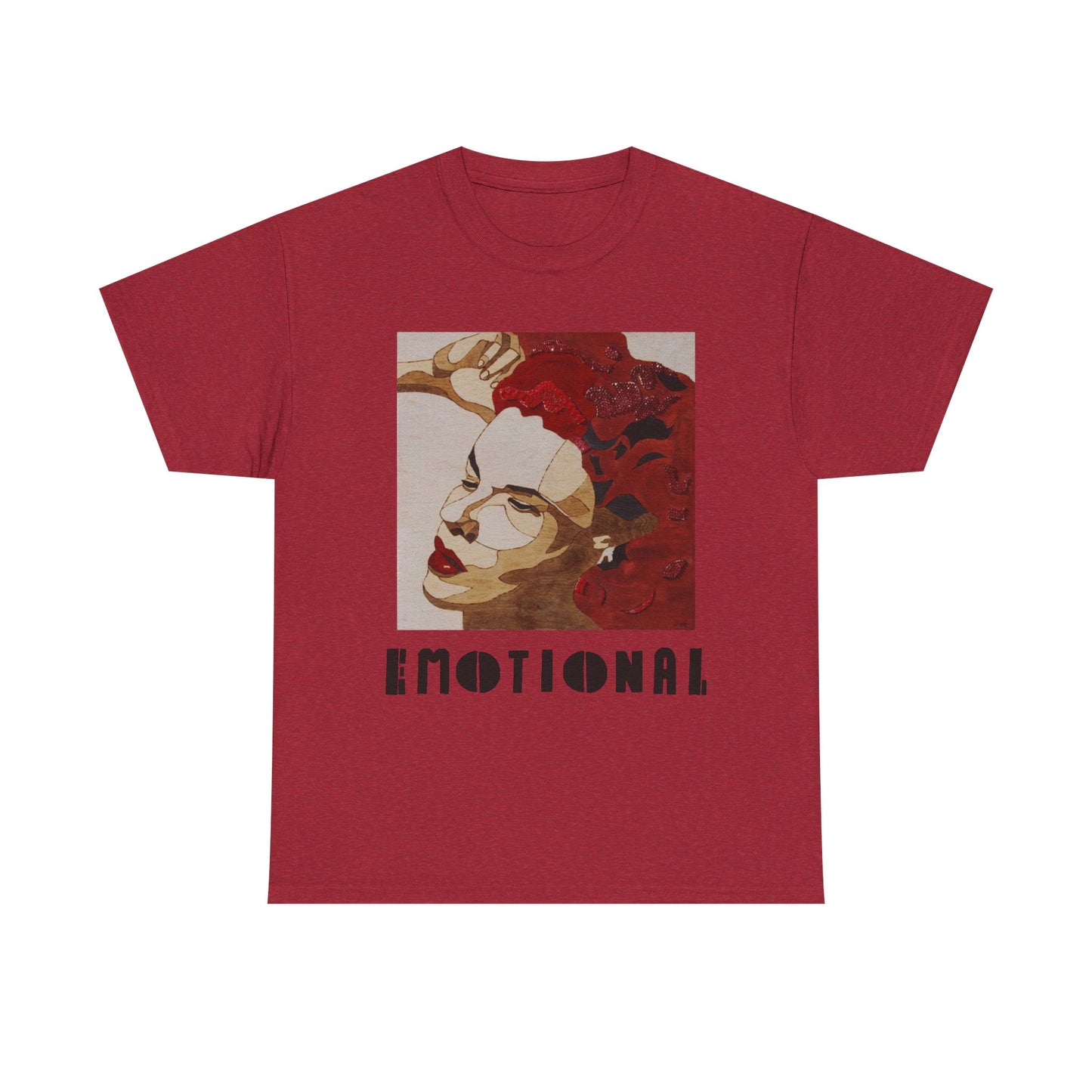 Emotional Art Unisex Heavy Cotton Tee | Aesthetic Shirt, Soft Graphic Tee, Casual Wear, Gift for Art Lovers, Unique Expression