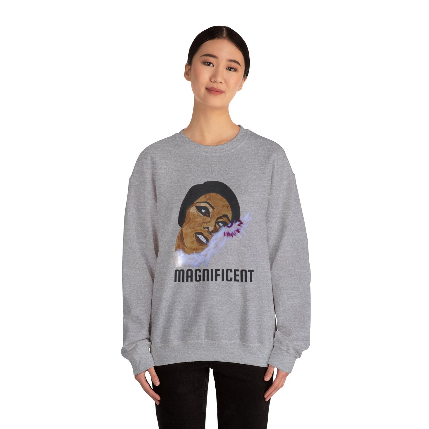 Magnificent Art Crewneck Sweatshirt, Cozy Unisex Sweatshirt, Inspirational Gift Sweatshirt, Unique Vintage Style, Everyday Casual Wear