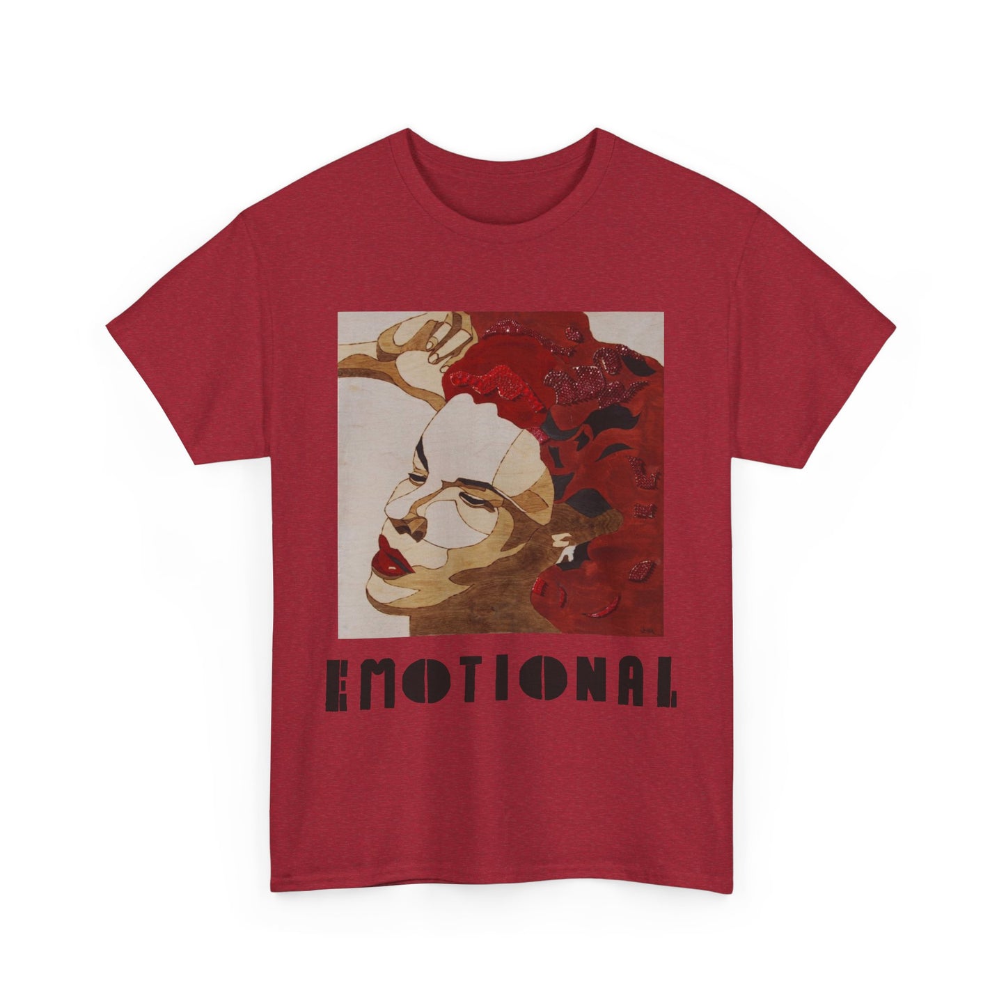 Emotional Art Unisex Heavy Cotton Tee | Aesthetic Shirt, Soft Graphic Tee, Casual Wear, Gift for Art Lovers, Unique Expression