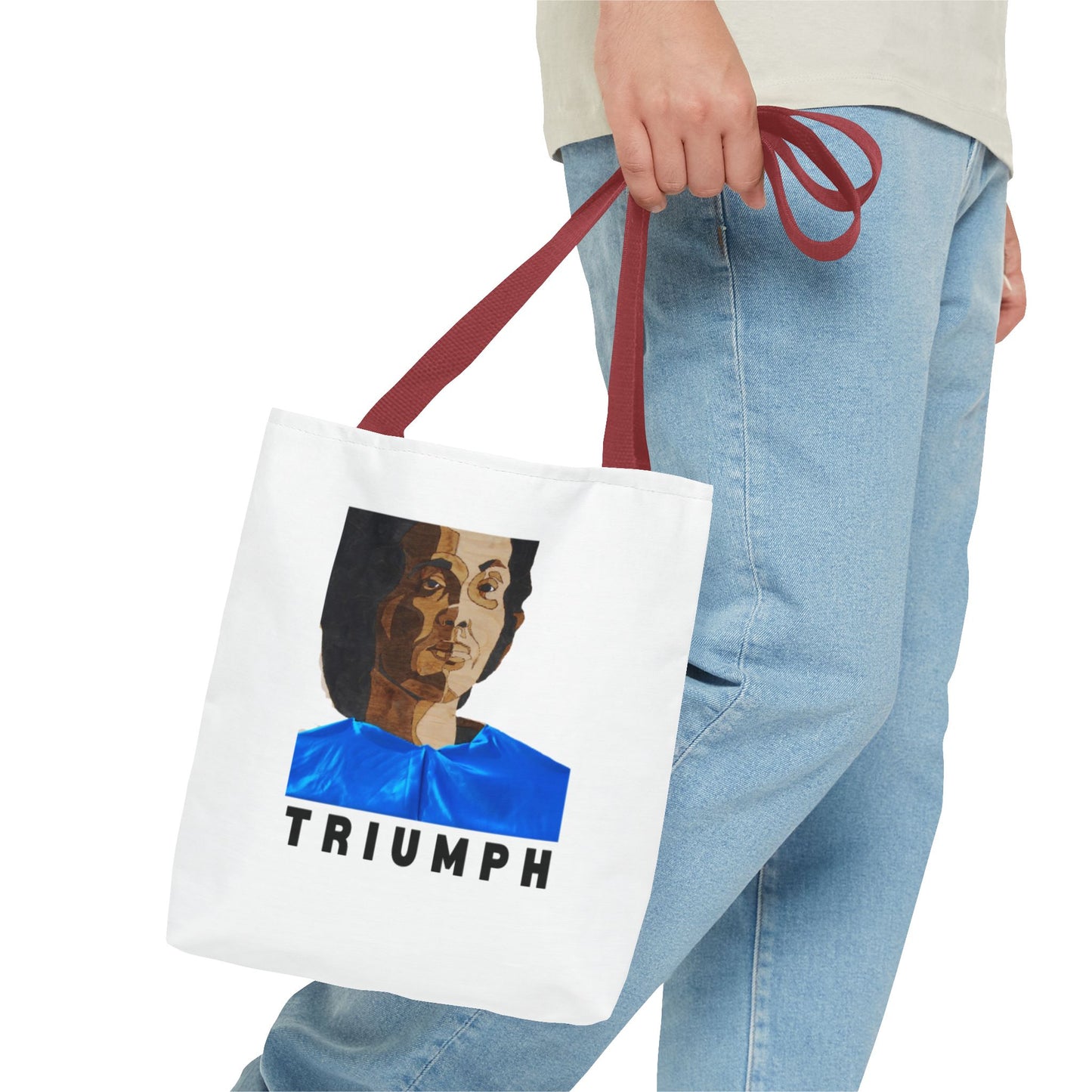 Inspirational Triumph Tote Bag, Motivational Carryall, Gift for Students, Eco-Friendly Bag, Woman Empowerment Design