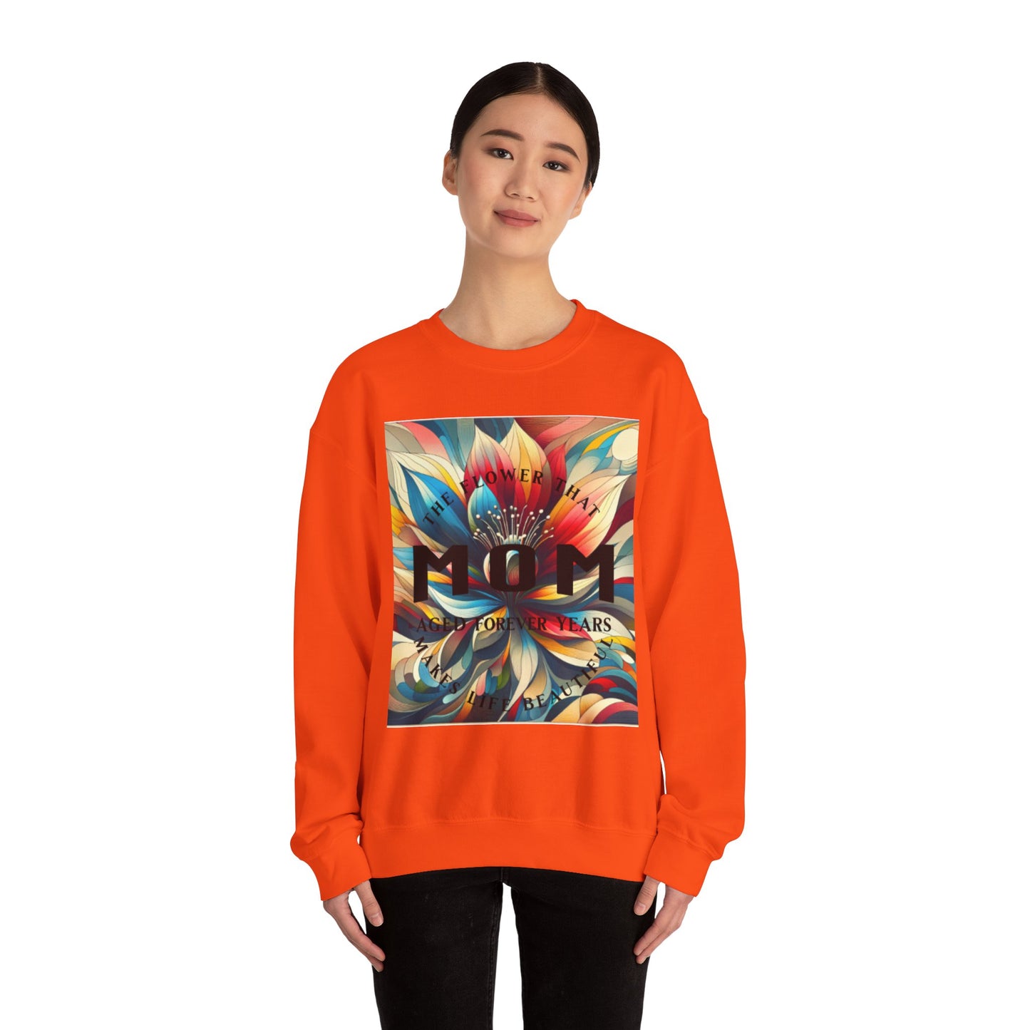 "The Flower" Mom Crewneck Sweatshirt - Perfect Gift for Mother's Day