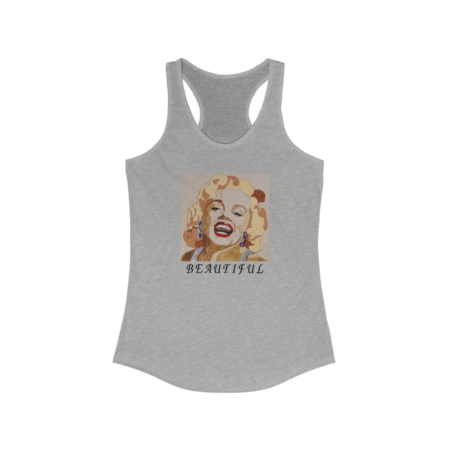Retro Marilyn Monroe Racerback Tank - Beautiful Design, Summer Fashion, Gift, Female Empowerment, Casual Wear, Vintage Style