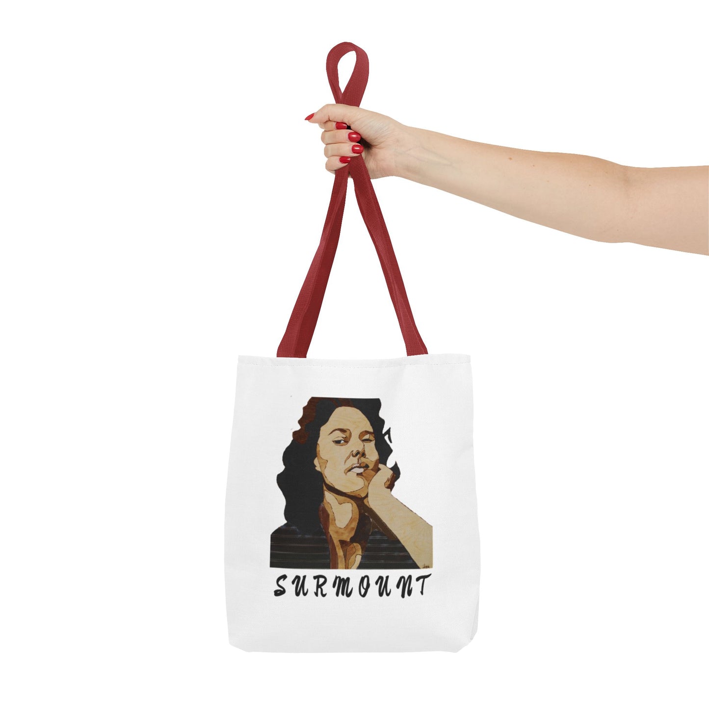 Inspiring Tote Bag: 'SURMOUNT' Motivational Quote, Perfect for Books, Gym, Beach, Eco-Friendly Shopping, Gift Idea