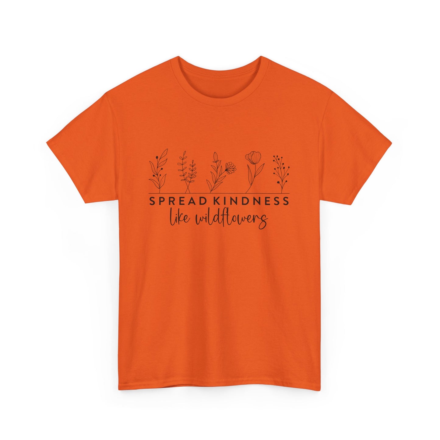 Spread Kindness Unisex Heavy Cotton Tee - Floral Design