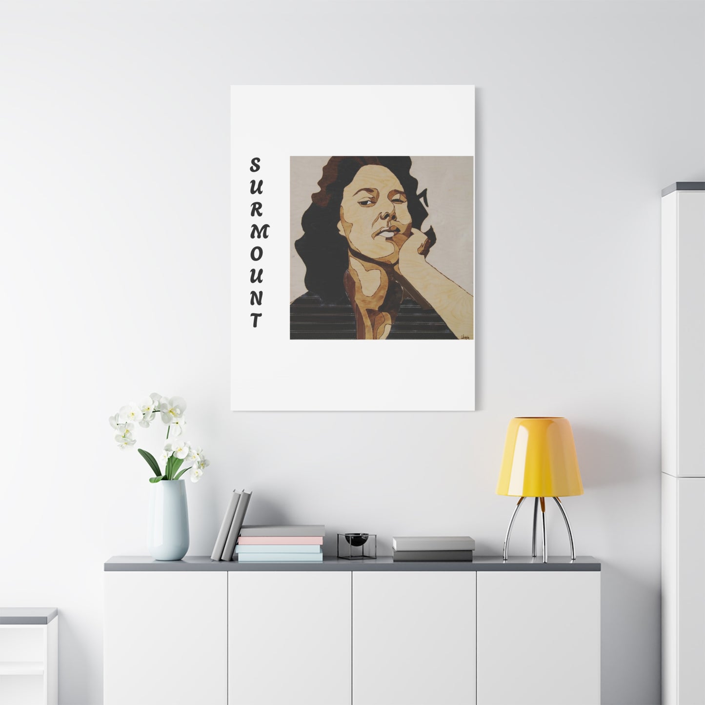 "Surmount", Dorothy Danbridge inspired Contemporary Art Canvas Print - Modern Serene Portrait Decoration