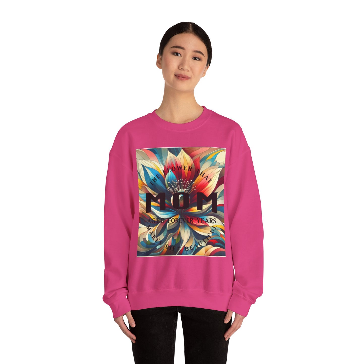 "The Flower" Mom Crewneck Sweatshirt - Perfect Gift for Mother's Day