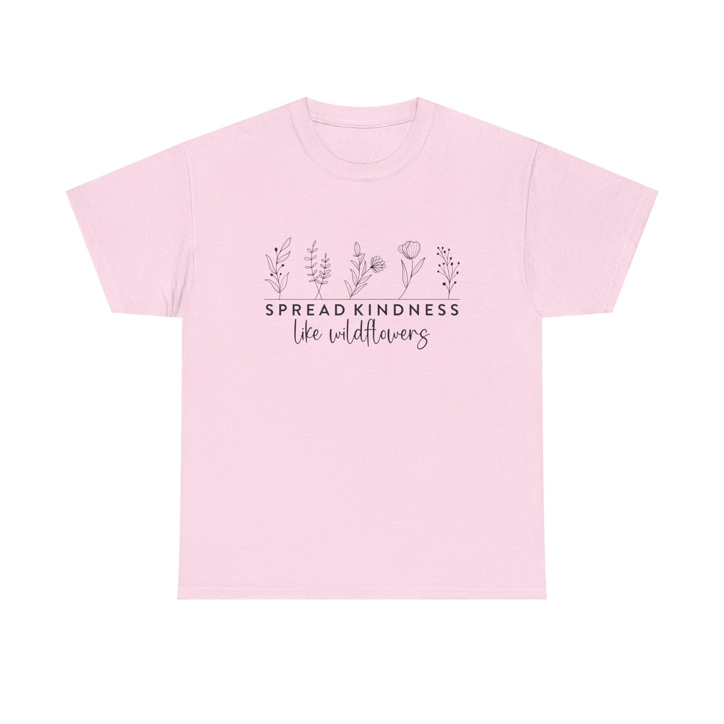 Spread Kindness Unisex Heavy Cotton Tee - Floral Design