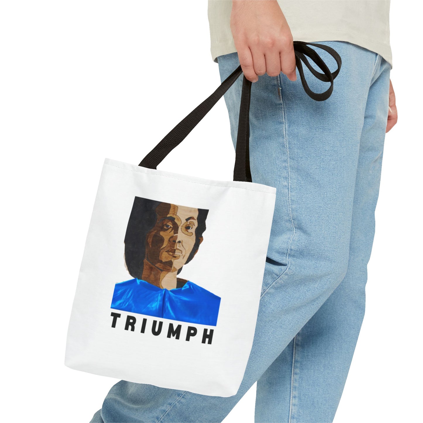 Inspirational Triumph Tote Bag, Motivational Carryall, Gift for Students, Eco-Friendly Bag, Woman Empowerment Design