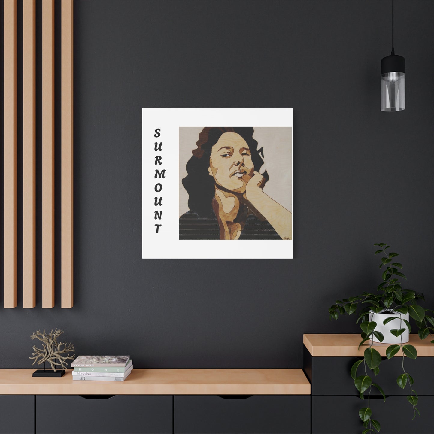 "Surmount", Dorothy Danbridge inspired Contemporary Art Canvas Print - Modern Serene Portrait Decoration