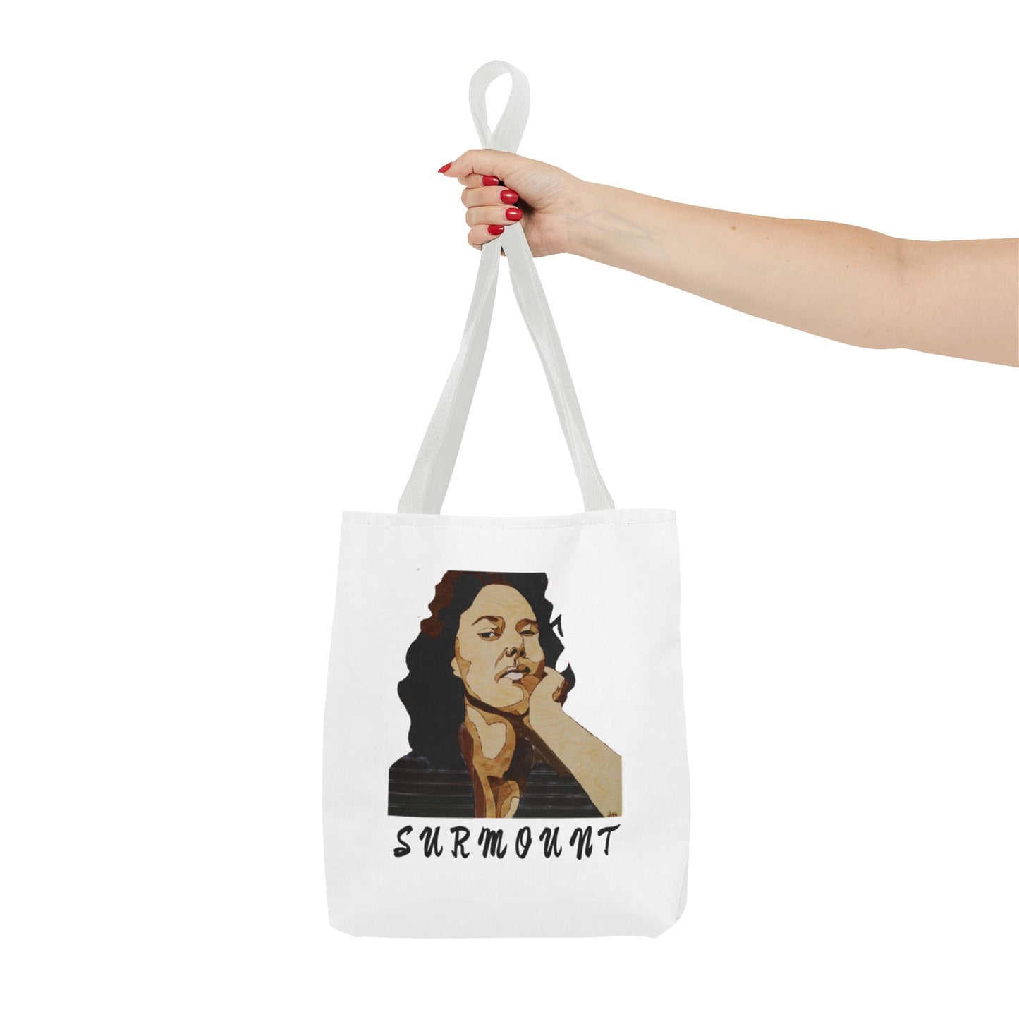 Inspiring Tote Bag: 'SURMOUNT' Motivational Quote, Perfect for Books, Gym, Beach, Eco-Friendly Shopping, Gift Idea