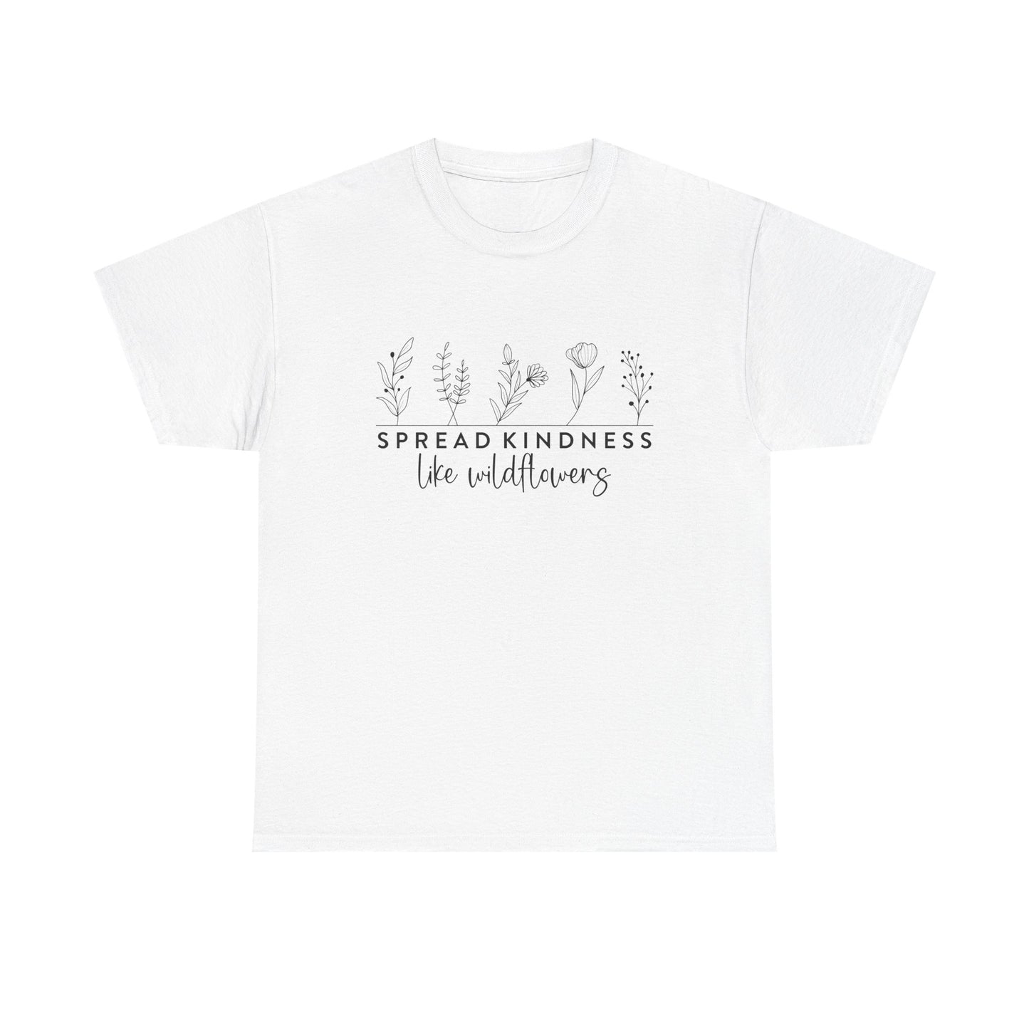 Spread Kindness Unisex Heavy Cotton Tee - Floral Design