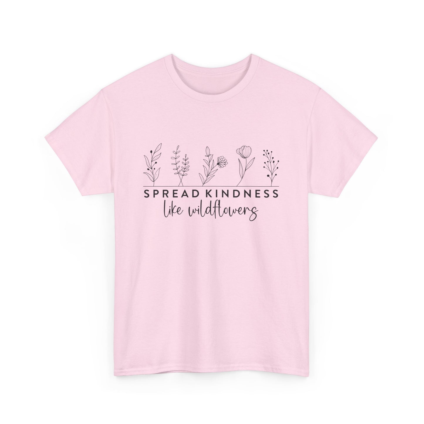 Spread Kindness Unisex Heavy Cotton Tee - Floral Design