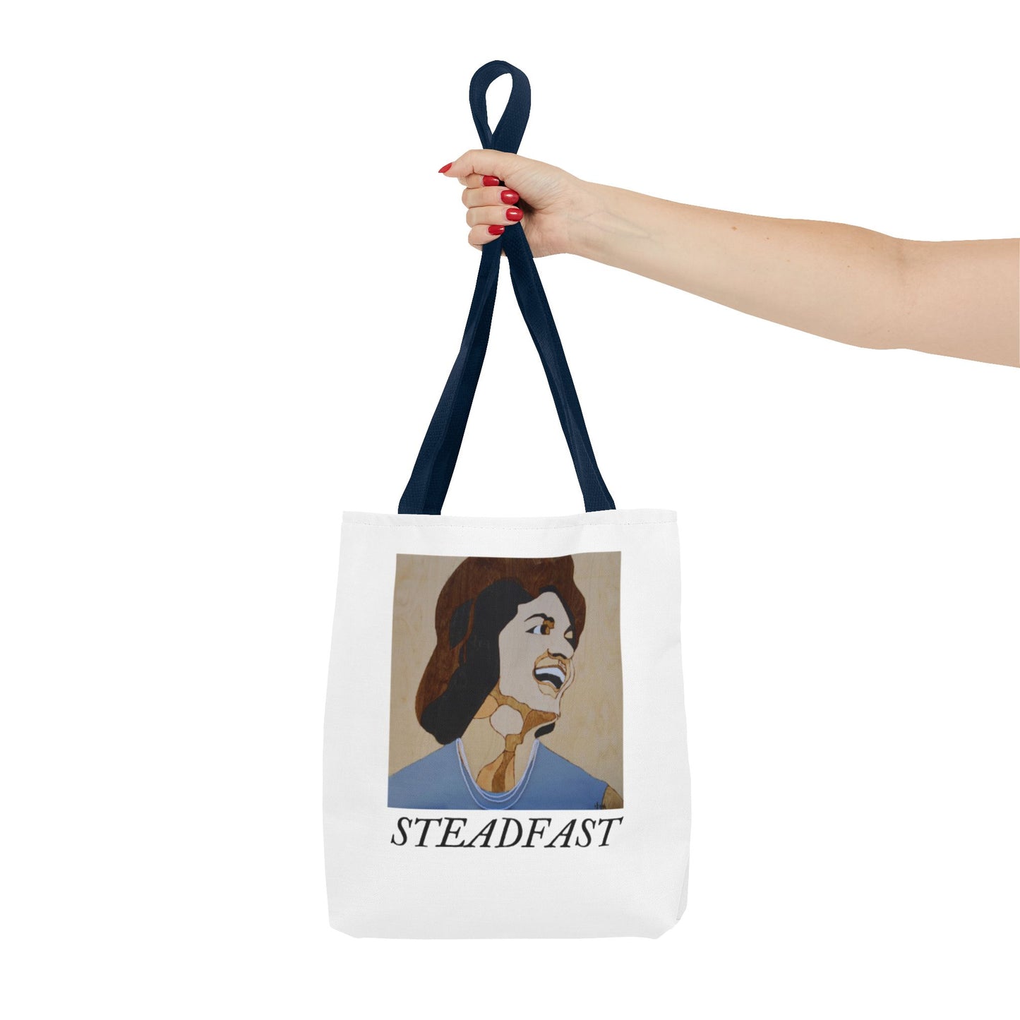 Inspirational Tote Bag - "Steadfast" Design, Motivational Gift for Women, Everyday Carry, Eco-Friendly Shopping, Gym Bag