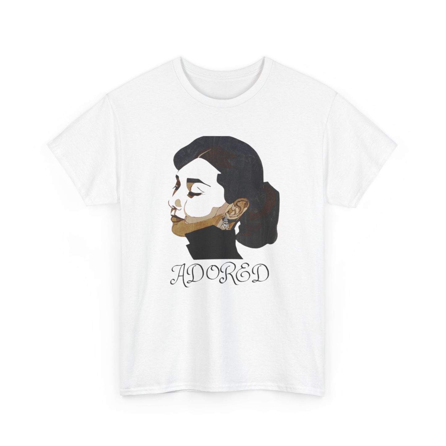 Adored Unisex Heavy Cotton Tee - Stylish Vintage Graphic Tee, Perfect Gift for Her, Casual Outing, Birthday, Art Lover