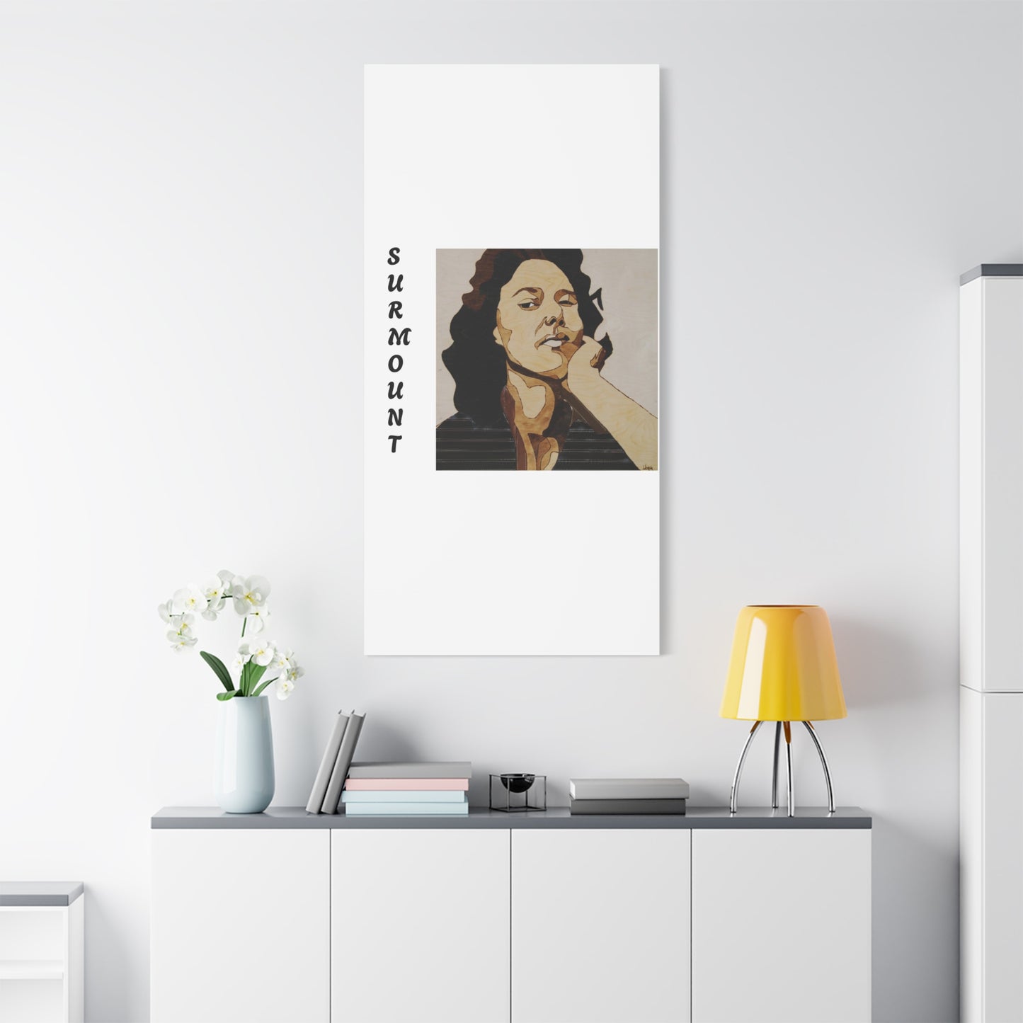 "Surmount", Dorothy Danbridge inspired Contemporary Art Canvas Print - Modern Serene Portrait Decoration
