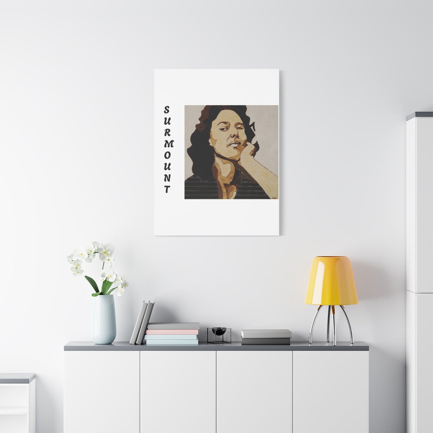 "Surmount", Dorothy Danbridge inspired Contemporary Art Canvas Print - Modern Serene Portrait Decoration