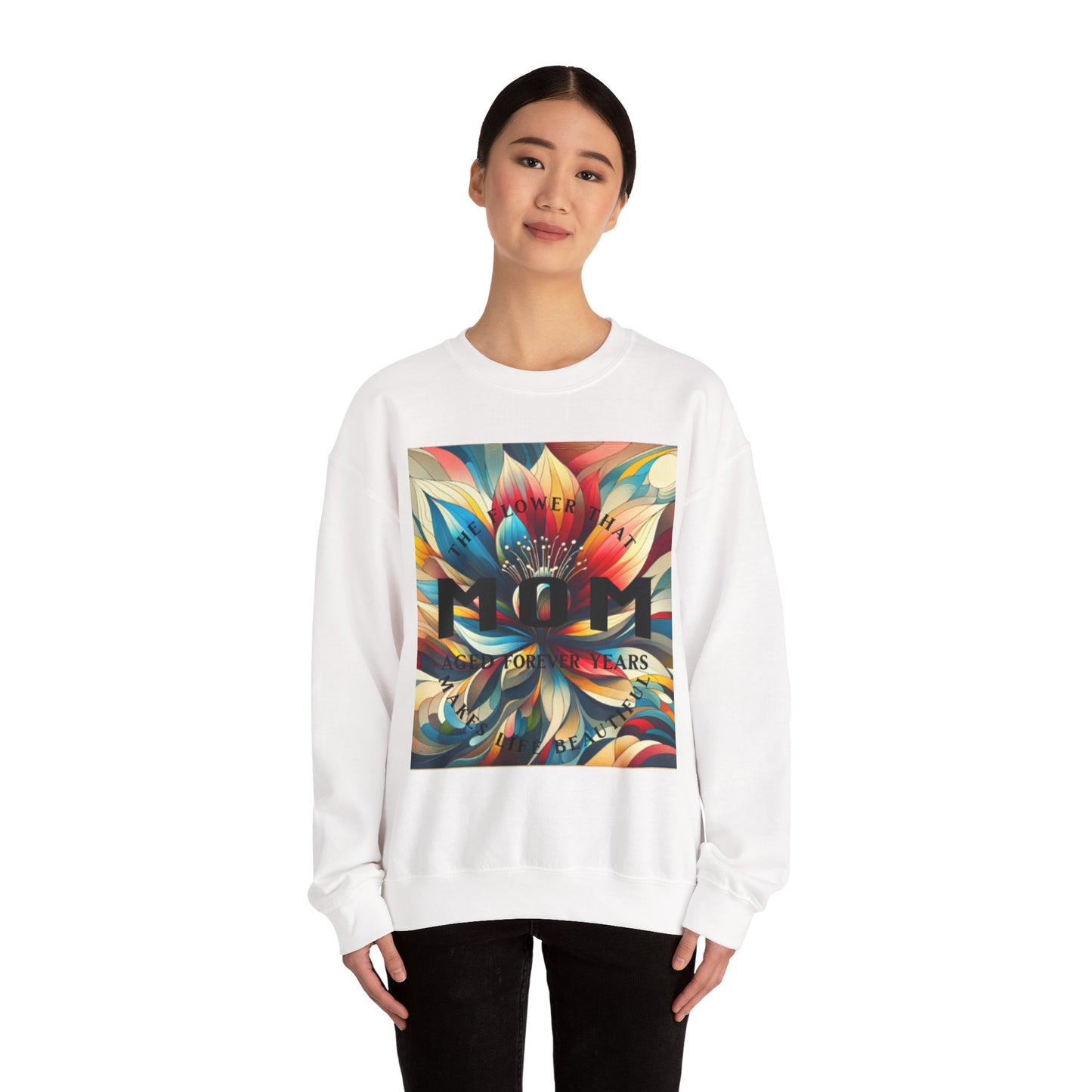 "The Flower" Mom Crewneck Sweatshirt - Perfect Gift for Mother's Day