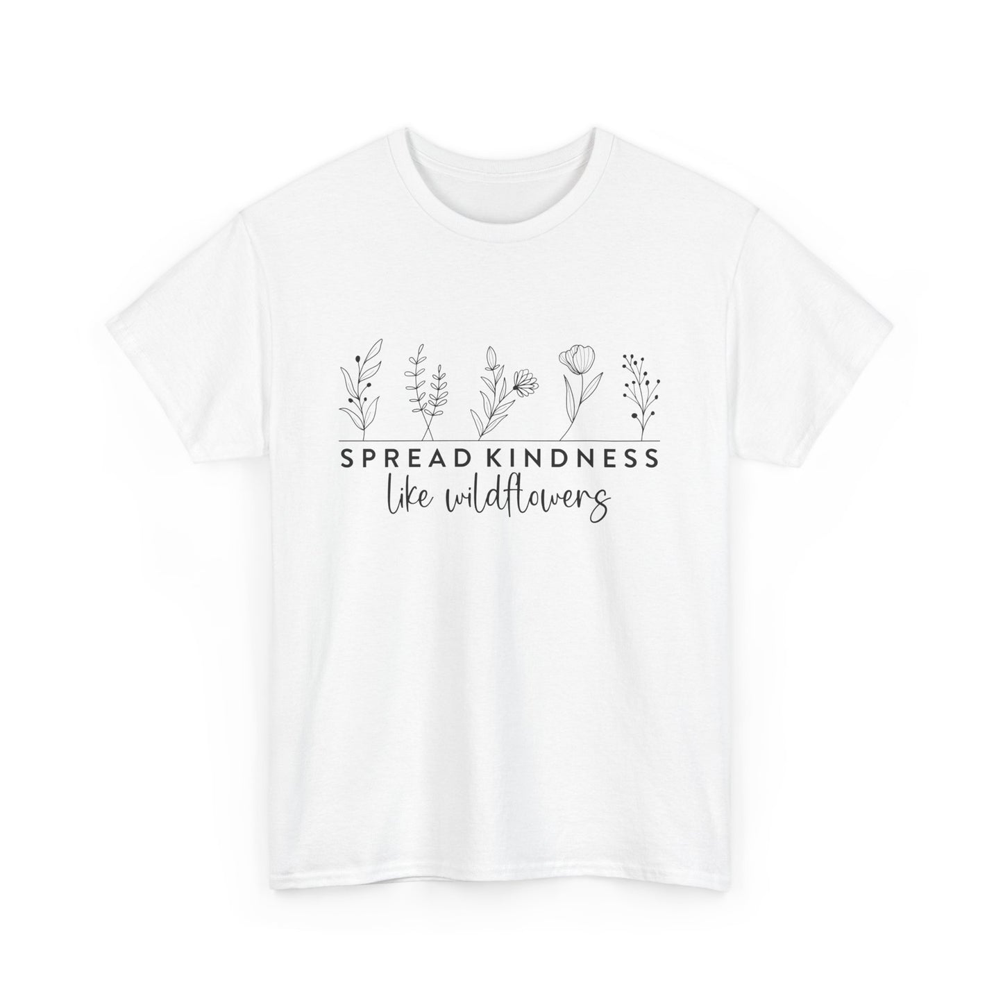 Spread Kindness Unisex Heavy Cotton Tee - Floral Design