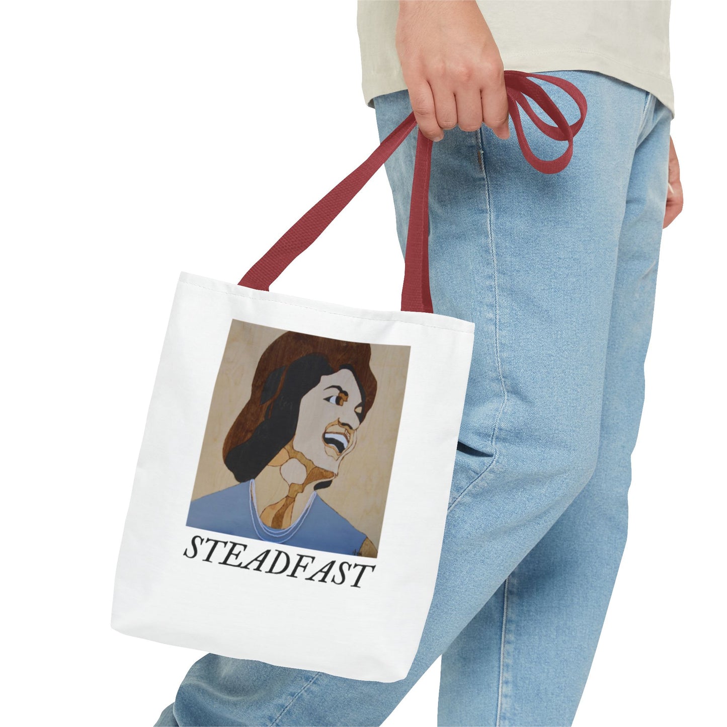 Inspirational Tote Bag - "Steadfast" Design, Motivational Gift for Women, Everyday Carry, Eco-Friendly Shopping, Gym Bag