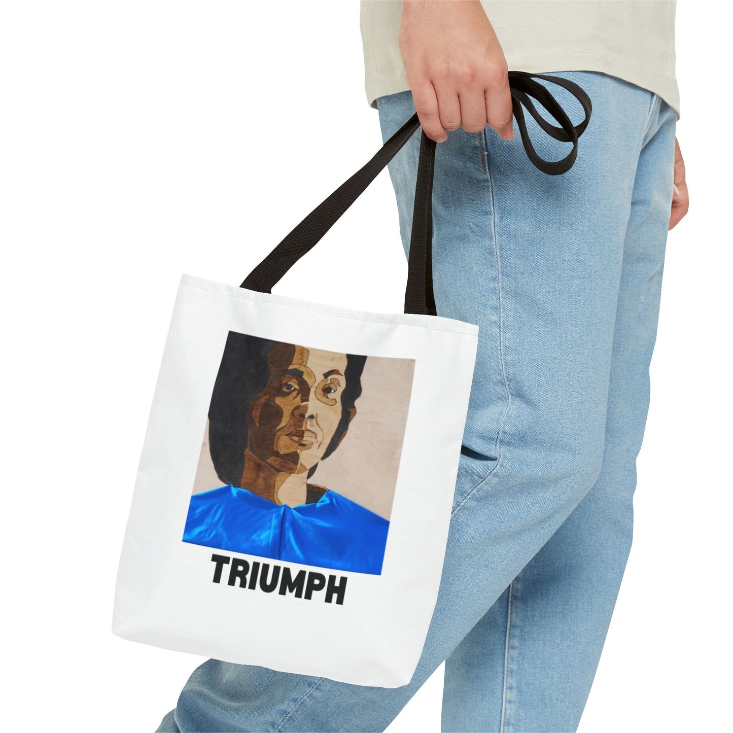 Triumph Tote Bag for Inspiration And Empowerment, Motivational Gift for Students, Eco-Friendly Shopping Bag, Artistic Statement