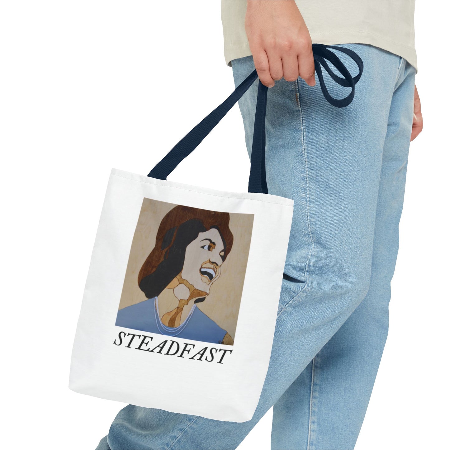 Inspirational Tote Bag - "Steadfast" Design, Motivational Gift for Women, Everyday Carry, Eco-Friendly Shopping, Gym Bag
