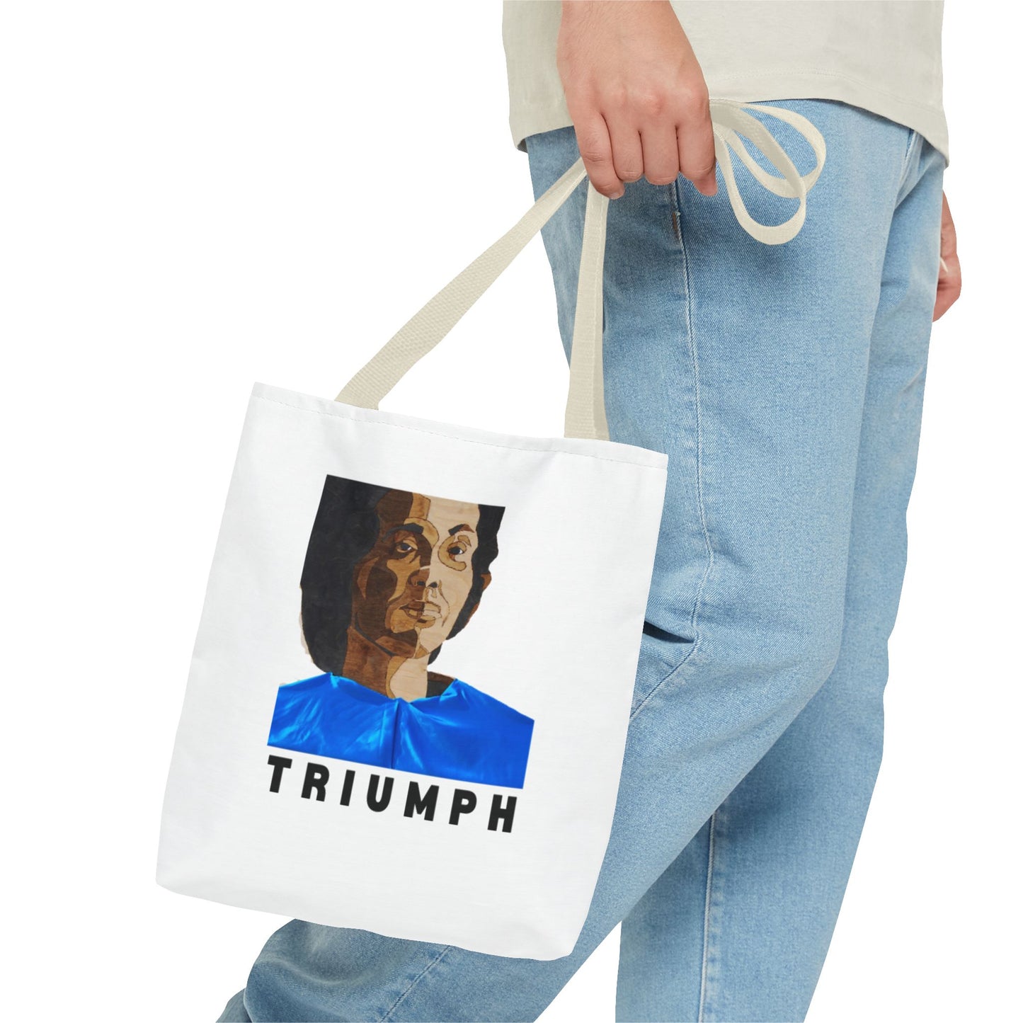 Inspirational Triumph Tote Bag, Motivational Carryall, Gift for Students, Eco-Friendly Bag, Woman Empowerment Design