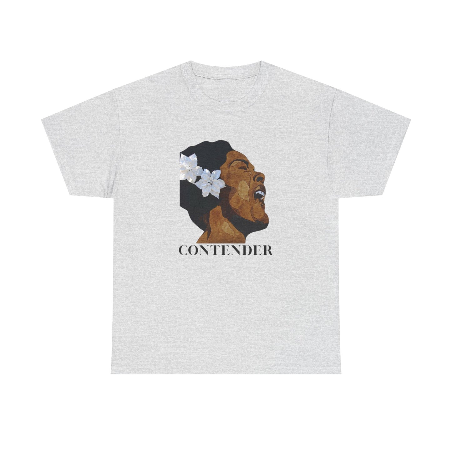 Empowering Contender Tee | Unisex Heavy Cotton T-Shirt for Music Lovers, Motivational Gift, Casual Wear, Art Tee, Inspirational Shirt